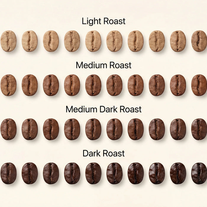 The Four Main Coffee Roasts: How Roasting Shapes Flavor, Freshness, and Extraction