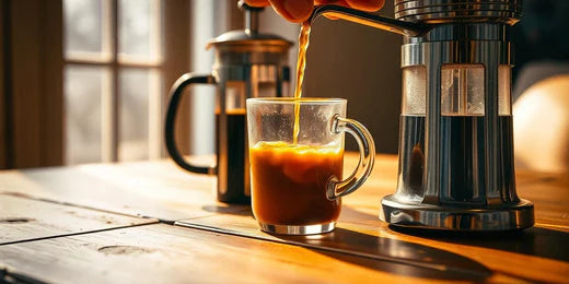 pouring-french-press-coffee-glass-cup