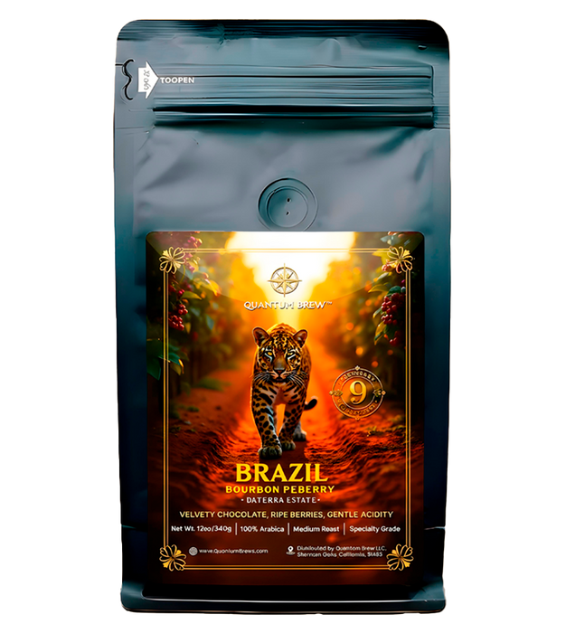 Brazil Bourbon Peaberry Quantum Brew Coffee bag