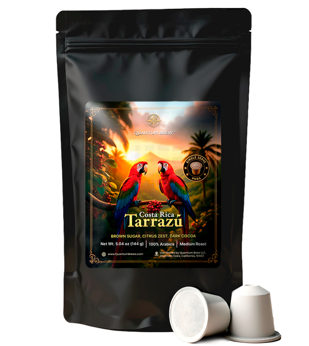 Costa Rica Tarrazú K-cups box on light background