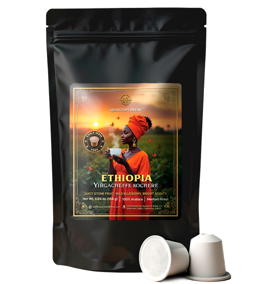 Ethiopia Yirgacheffe Kochere PODS Quantum Brew Coffee bag