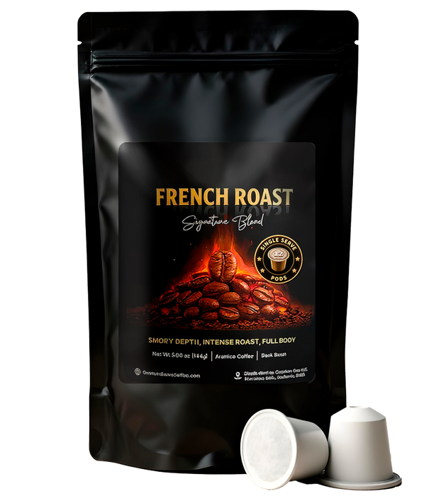 French Roast K-cups box on light background