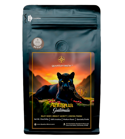 Guatemala Antigua Decaf Quantum Brew Coffee bag