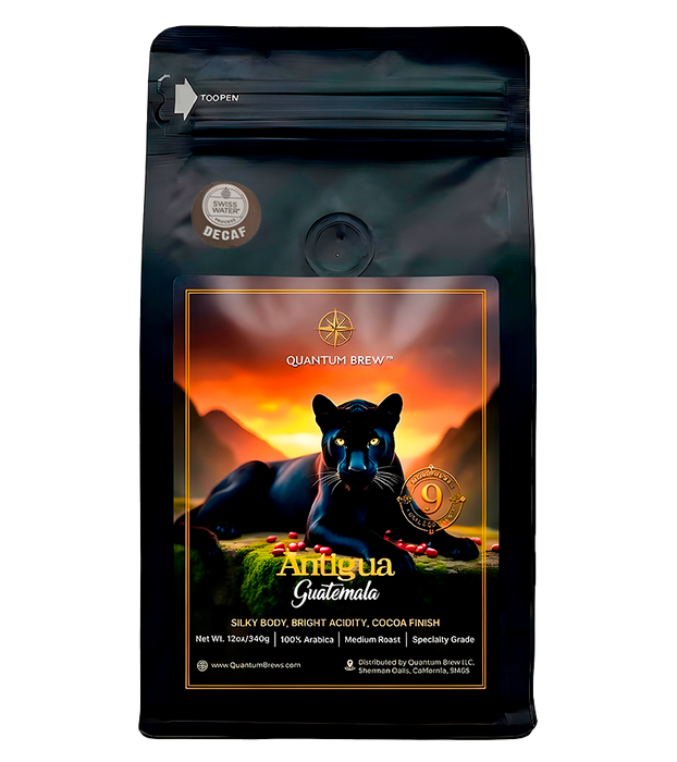 Guatemala Antigua Decaf Quantum Brew Coffee bag