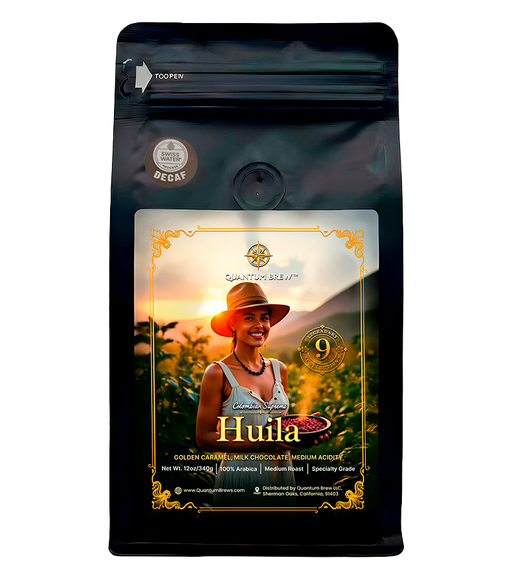 Huila Colombian Supremo Decaf Quantum Brew Coffee bag