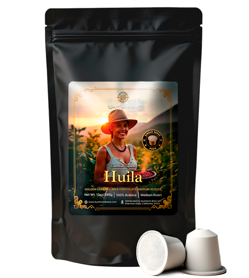 Huila Colombian Supremo PODS Quantum Brew Coffee bag