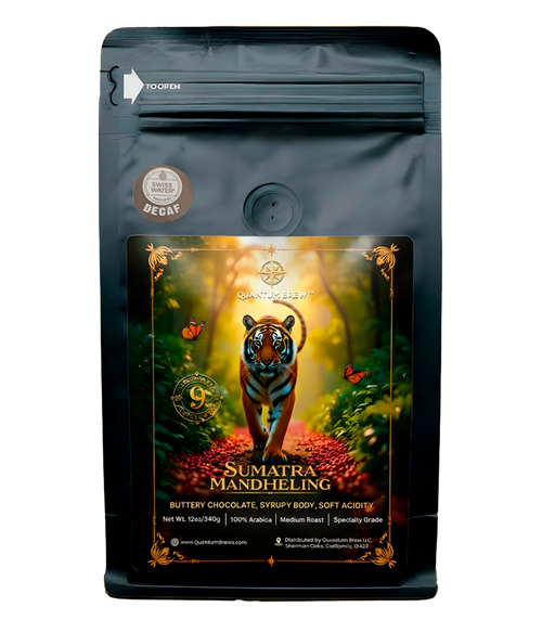 Sumatra Mandheling Decaf Quantum Brew Coffee bag