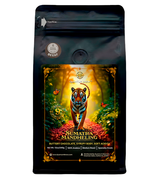 Sumatra Mandheling Decaf Quantum Brew Coffee bag