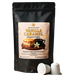 Vanilla caramel K-cups box on light background